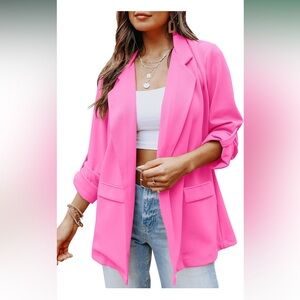 Hot pink women’s blazer. Size XXL. Worn once